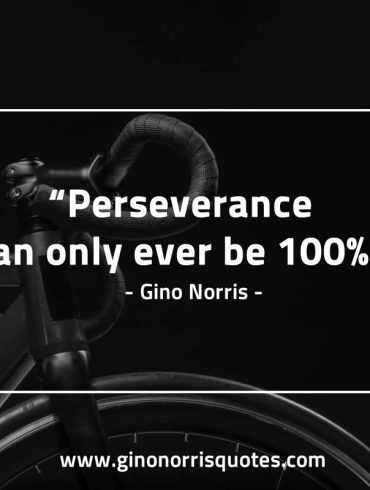 Perseverance can only GinoNorris 1