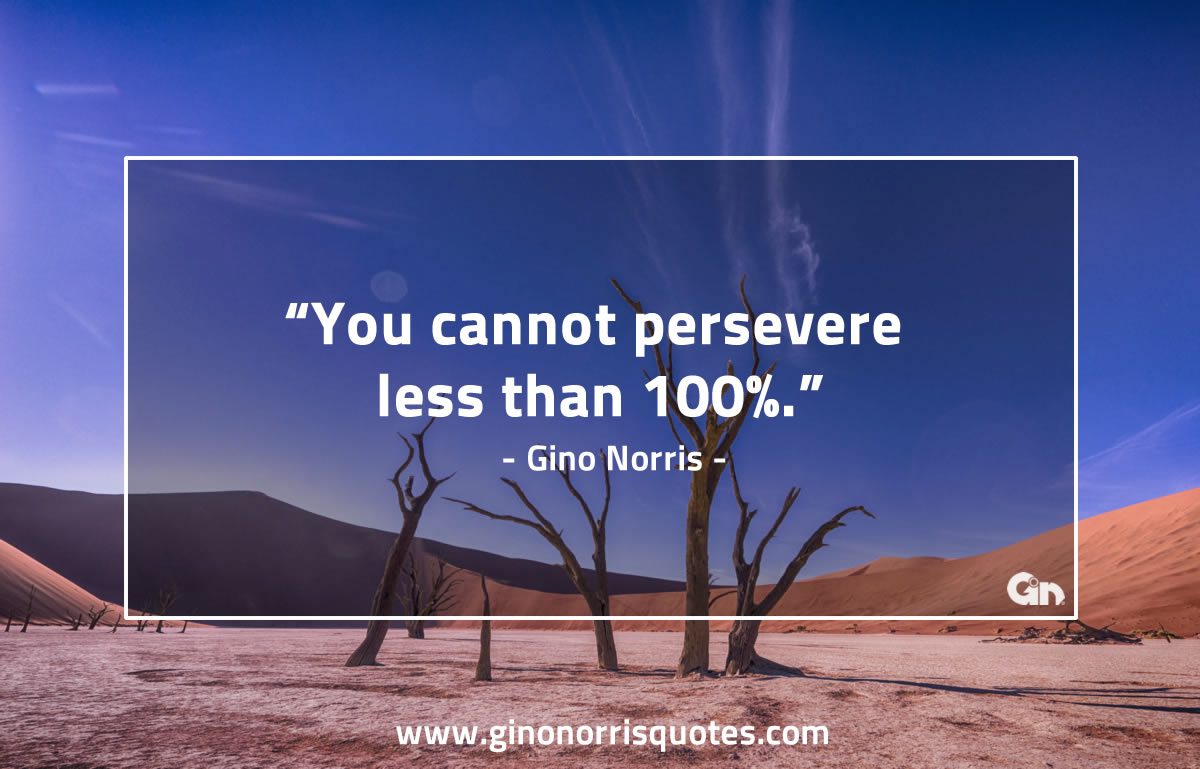 You cannot persevere GinoNorris 1