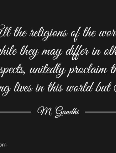 All the religions of the world Gandhi