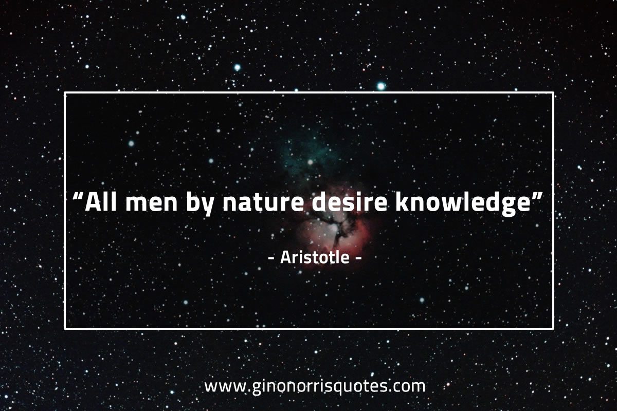 All men by nature AristotleQuotes