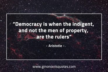 Democracy is when AristotleQuotes