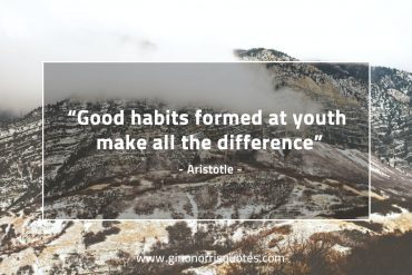 Good habits formed at youth AristotleQuotes