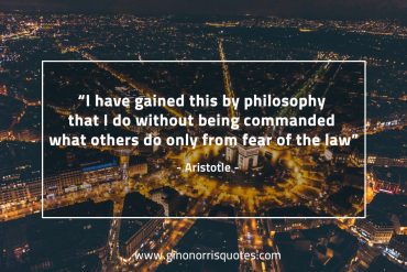 I have gained this by philosophy AristotleQuotes