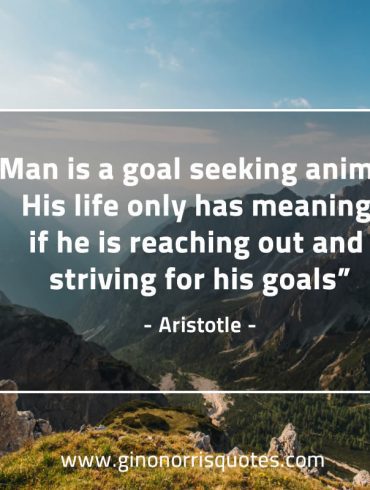 Man is a goal seeking animal AristotleQuotes