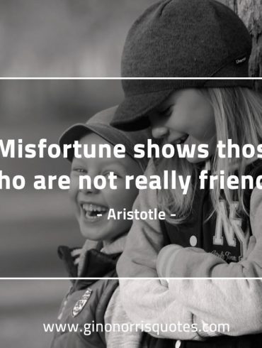 Misfortune shows those AristotleQuotes