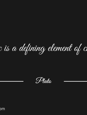 Music is a defining element of character Plato