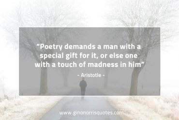 Poetry demands a man AristotleQuotes