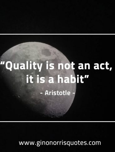 Quality is not an act AristotleQuotes