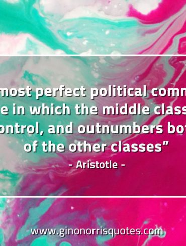 The most perfect political community AristotleQuotes