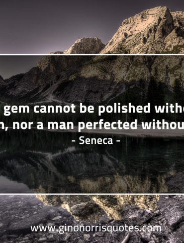 A gem cannot be polished without friction SenecaQuotes