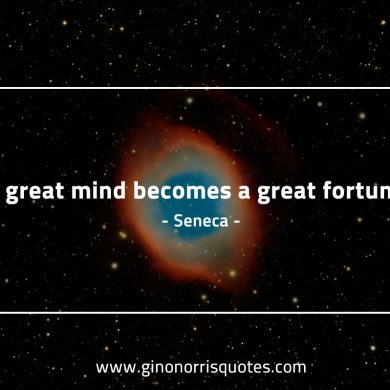 A great mind becomes a great fortune SenecaQuotes