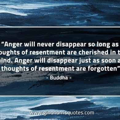 Anger will never disappear BuddhaQuotes