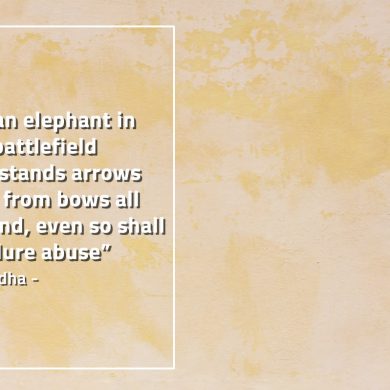 As an elephant in the battlefield BuddhaQuotes