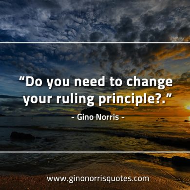 Do you need to change your ruling principle GinoNorrisQuotes