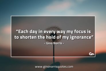 Each day in every way my focus is GinoNorrisQuotes