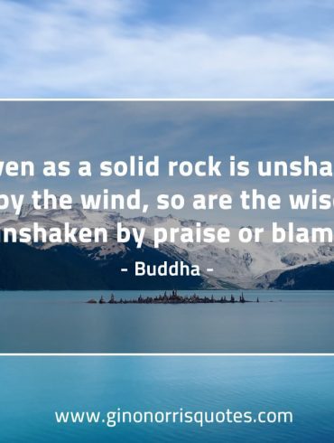 Even as a solid rock BuddhaQuotes