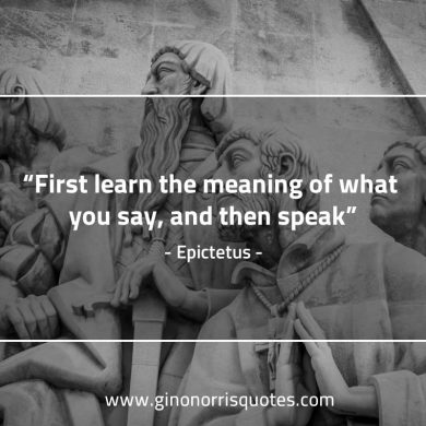 First learn the meaning EpictetusQuotes