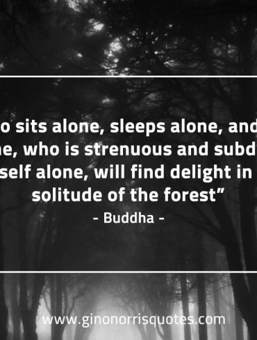 He who sits alone BuddhaQuotes