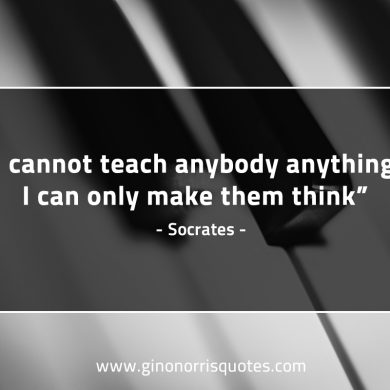 I cannot teach anybody anything SocratesQuotes