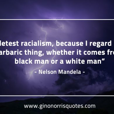 I detest racialism MandelaQuotes