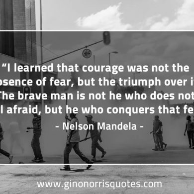 I learned that courage MandelaQuotes