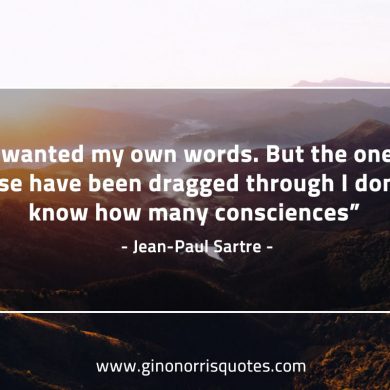 I wanted my own words SartreQuotes