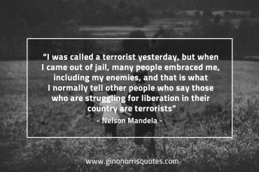 I was called a terrorist yesterday MandelaQuotes