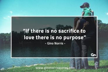 If there is no sacrifice to love GinoNorrisQuotes