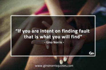 If you are intent on finding fault GinoNorrisQuotes