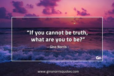 If you cannot be truth GinoNorrisQuotes