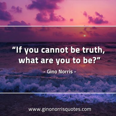 If you cannot be truth GinoNorrisQuotes