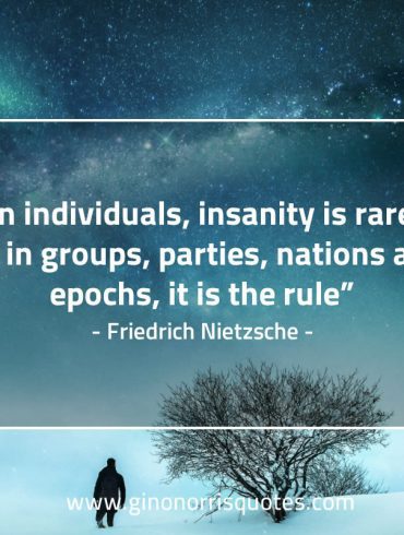 In individuals insanity is rare NietzscheQuotes