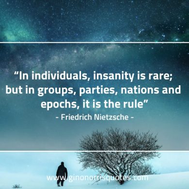 In individuals insanity is rare NietzscheQuotes