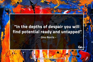 In the depths of despair you will find GinoNorrisQuotes