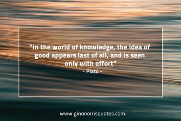 In the world of knowledge PlatoQuotes