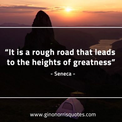 It is a rough road that leads SenecaQuotes