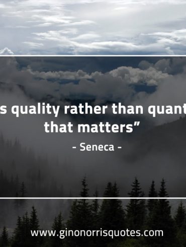 It is quality rather than quantity SenecaQuotes