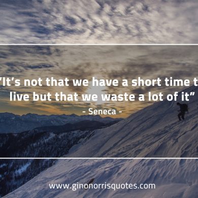 It’s not that we have a short time SenecaQuotes