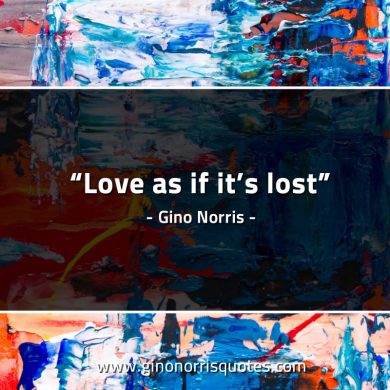 Love as if its lost GinoNorrisQuotes