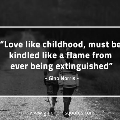 Love like childhood GinoNorrisQuotes