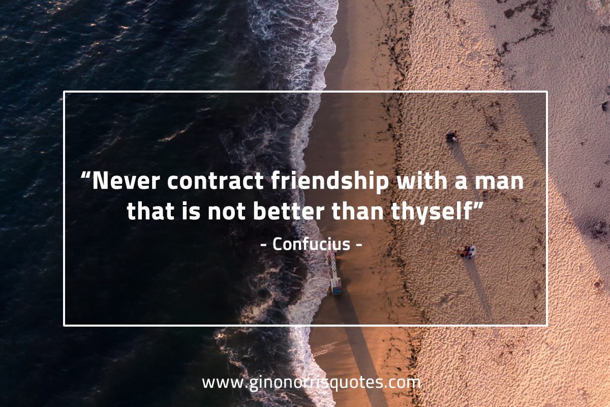 Never contract friendship ConfuciusQuotes