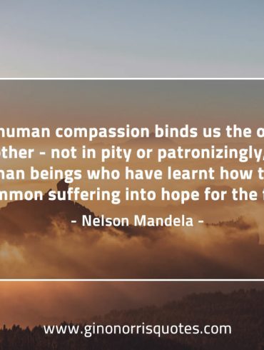 Our human compassion binds us MandelaQuotes