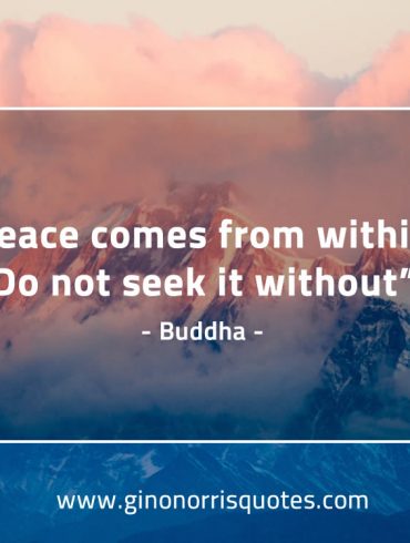 Peace comes from within BuddhaQuotes