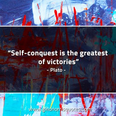 Self conquest is the greatest of victories PlatoQuotes