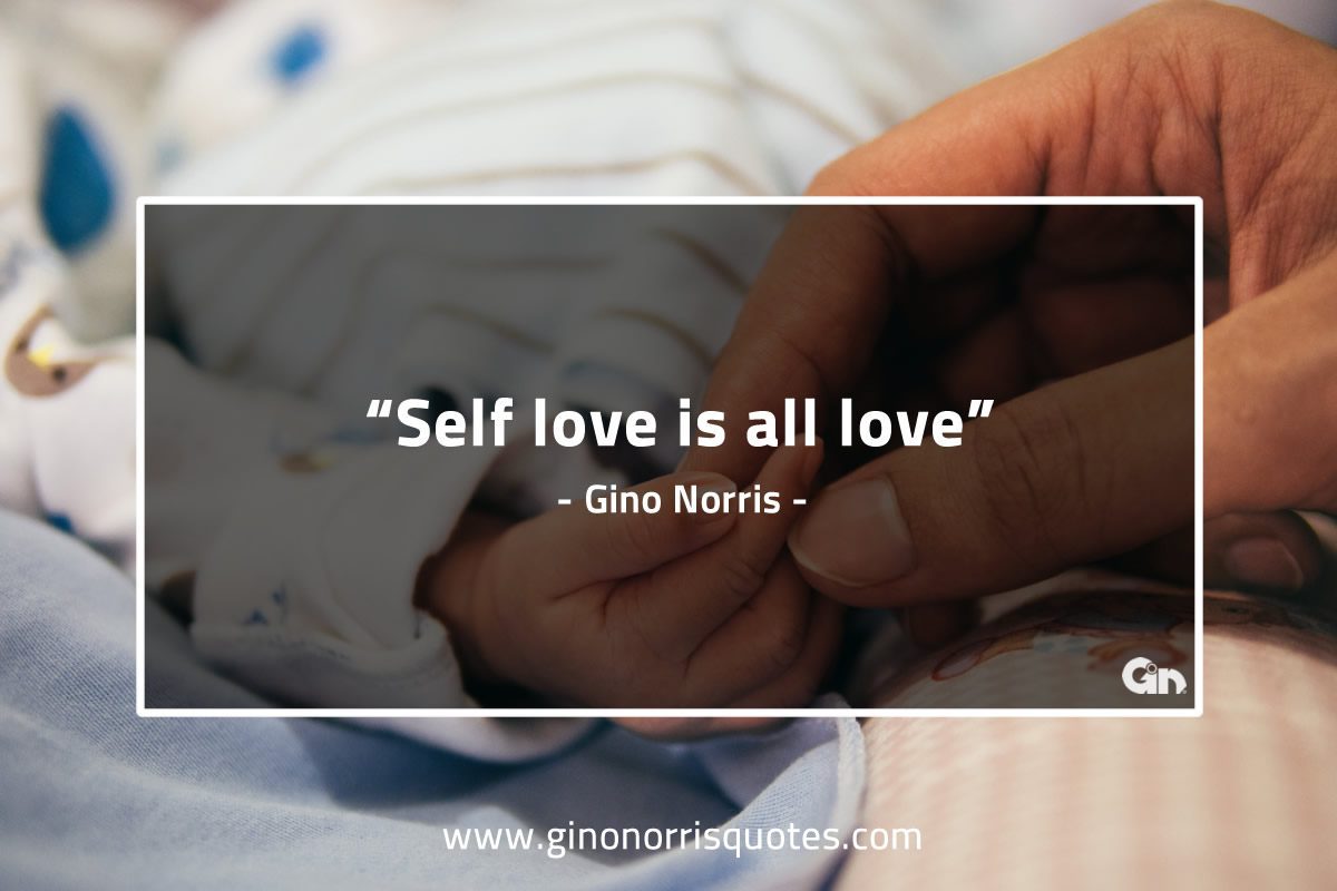 Self love is all love GinoNorrisQuotes