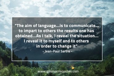 The aim of language SartreQuotes