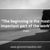 The beginning is the most important PlatoQuotes