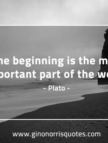 The beginning is the most important PlatoQuotes