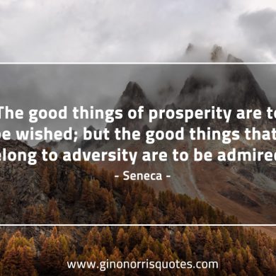 The good things of prosperity SenecaQuotes