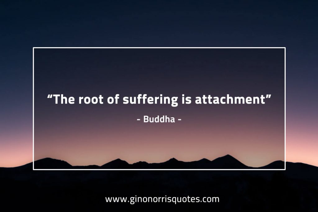 The root of suffering is attachment - Buddha | Gino Norris Quotes